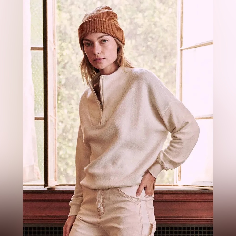 The Great The‎ Trail Sweatshirt in Washed White Size 1 Small